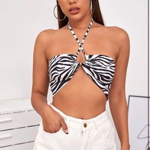 Zebra printed top